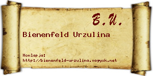 Bienenfeld Urzulina névjegykártya